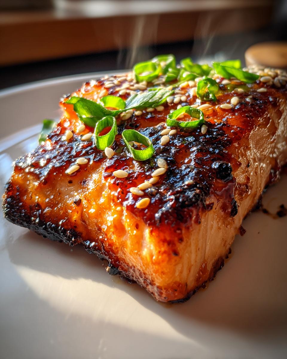 Honey Sriracha Glazed Salmon - detail 2
