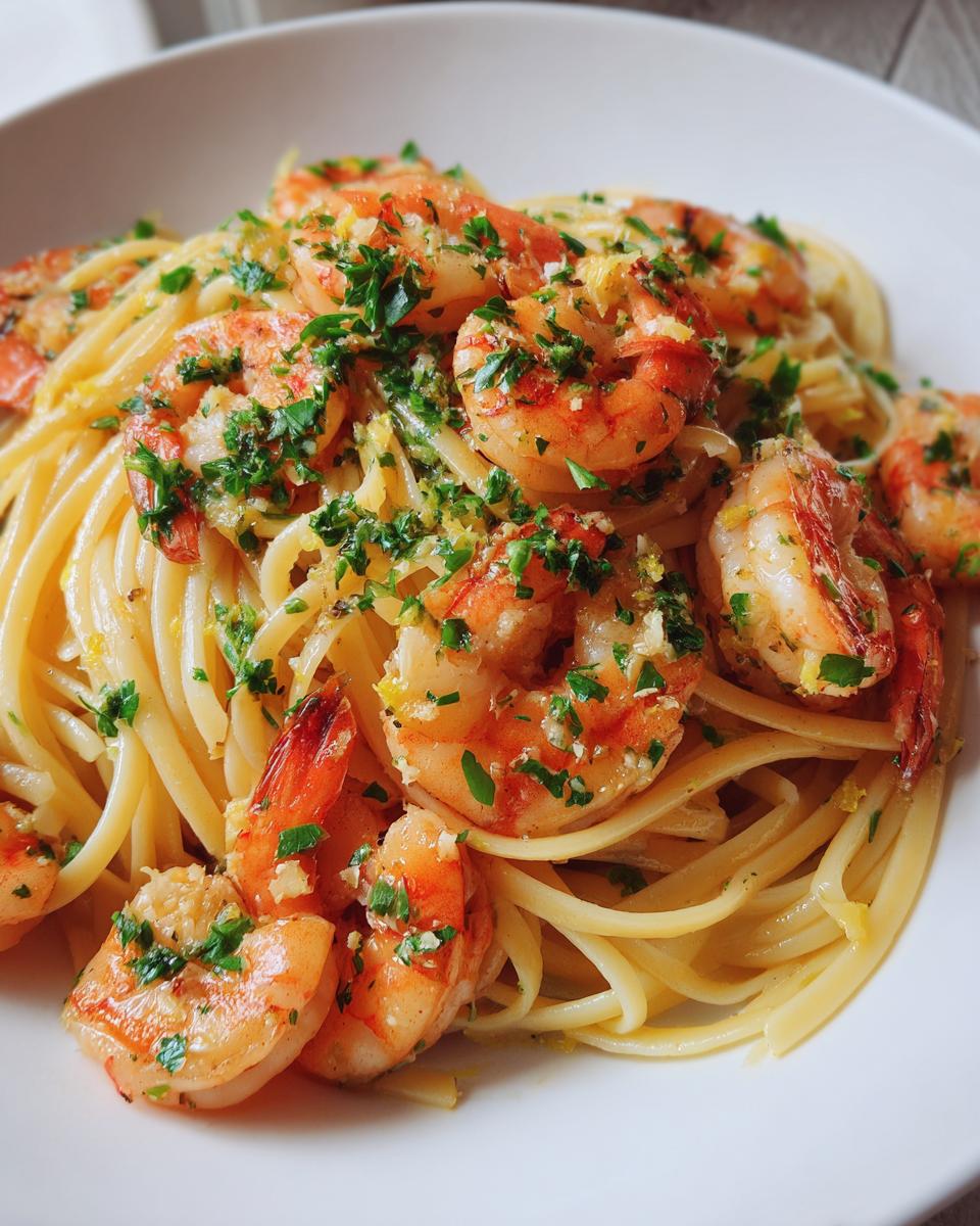 Shrimp Scampi Linguine - detail 2