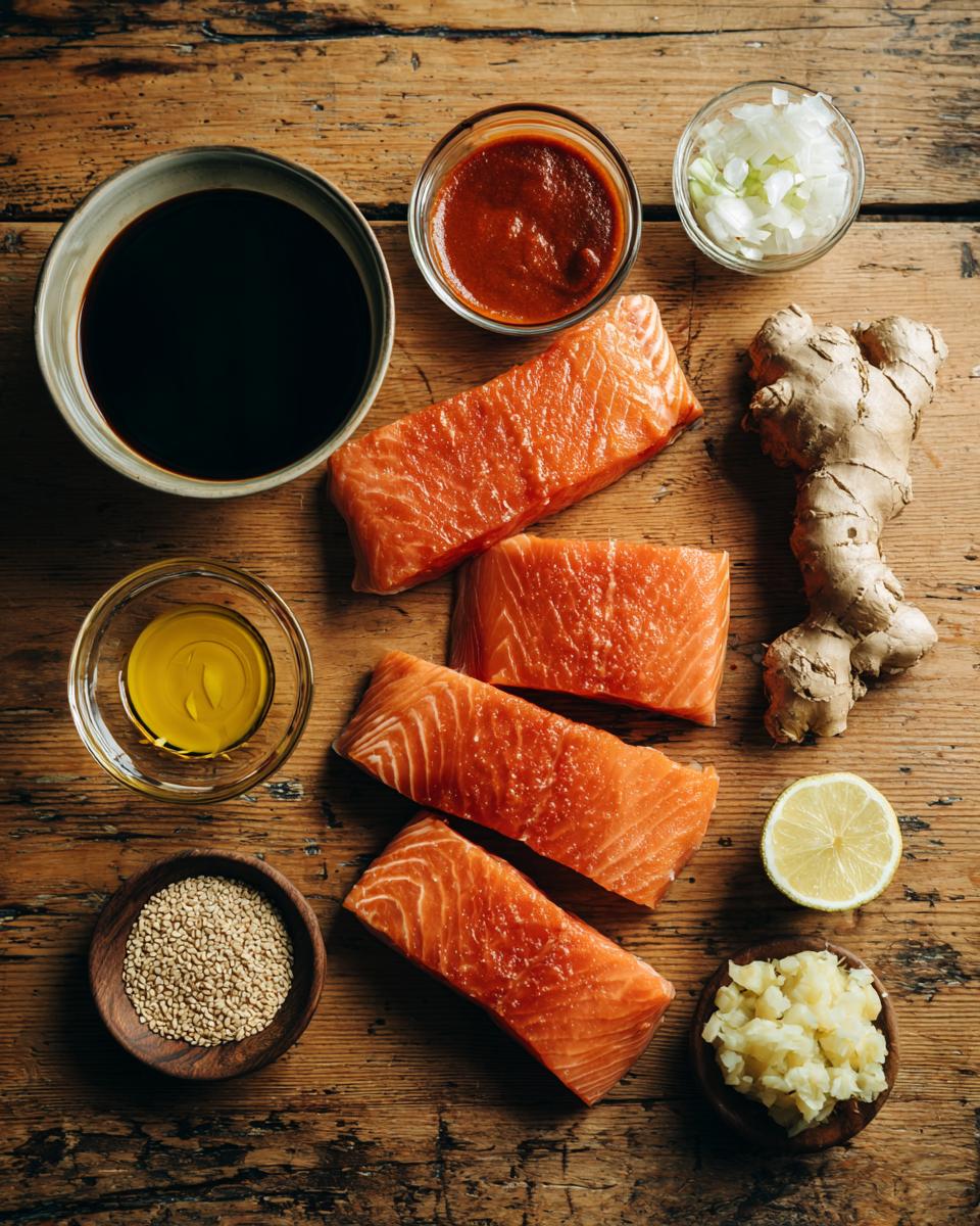 Honey Sriracha Glazed Salmon - detail 1