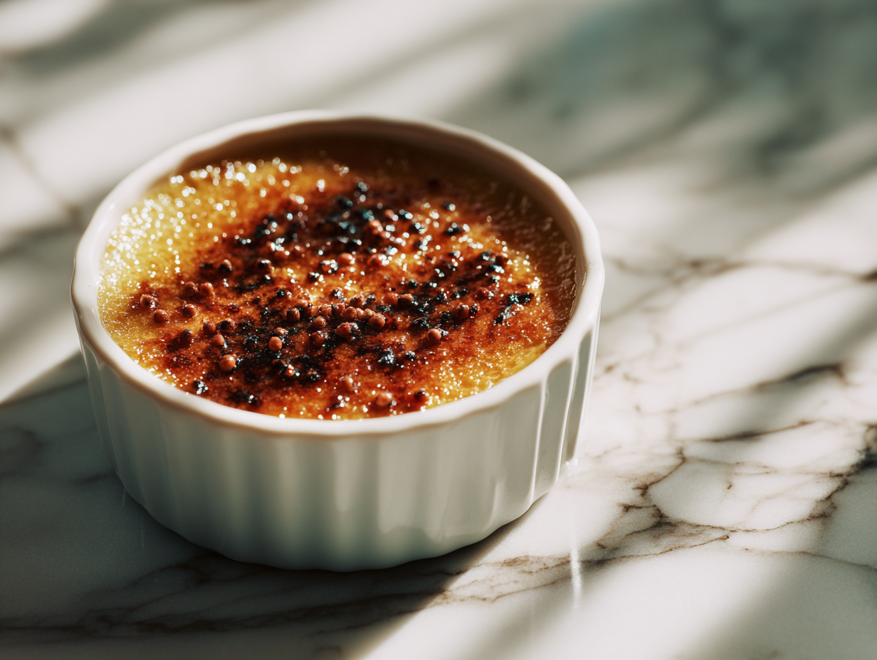 Savory Creme Brûlée Recipe Made with Crab Meat