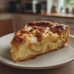 Apple and custard impossible pie
