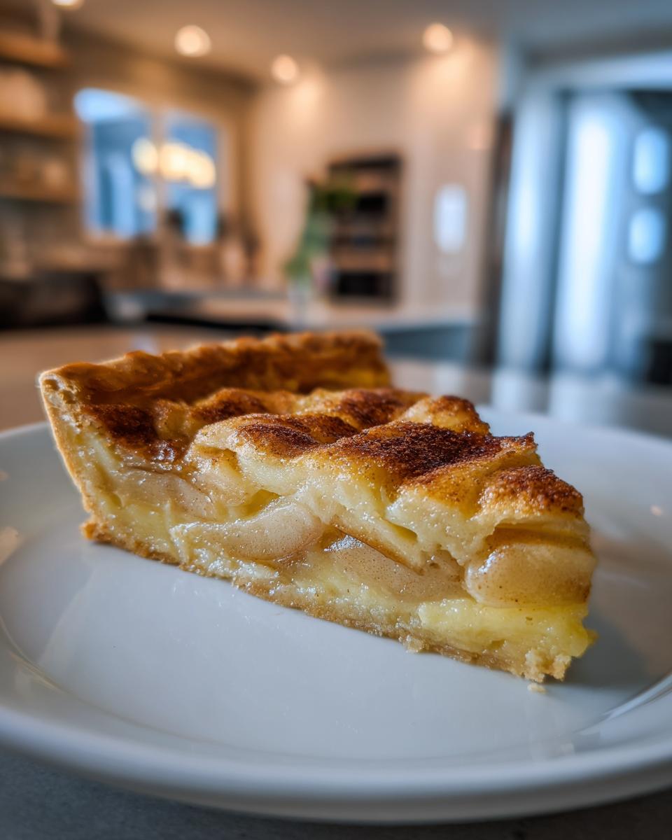 Apple and custard impossible pie - detail 2