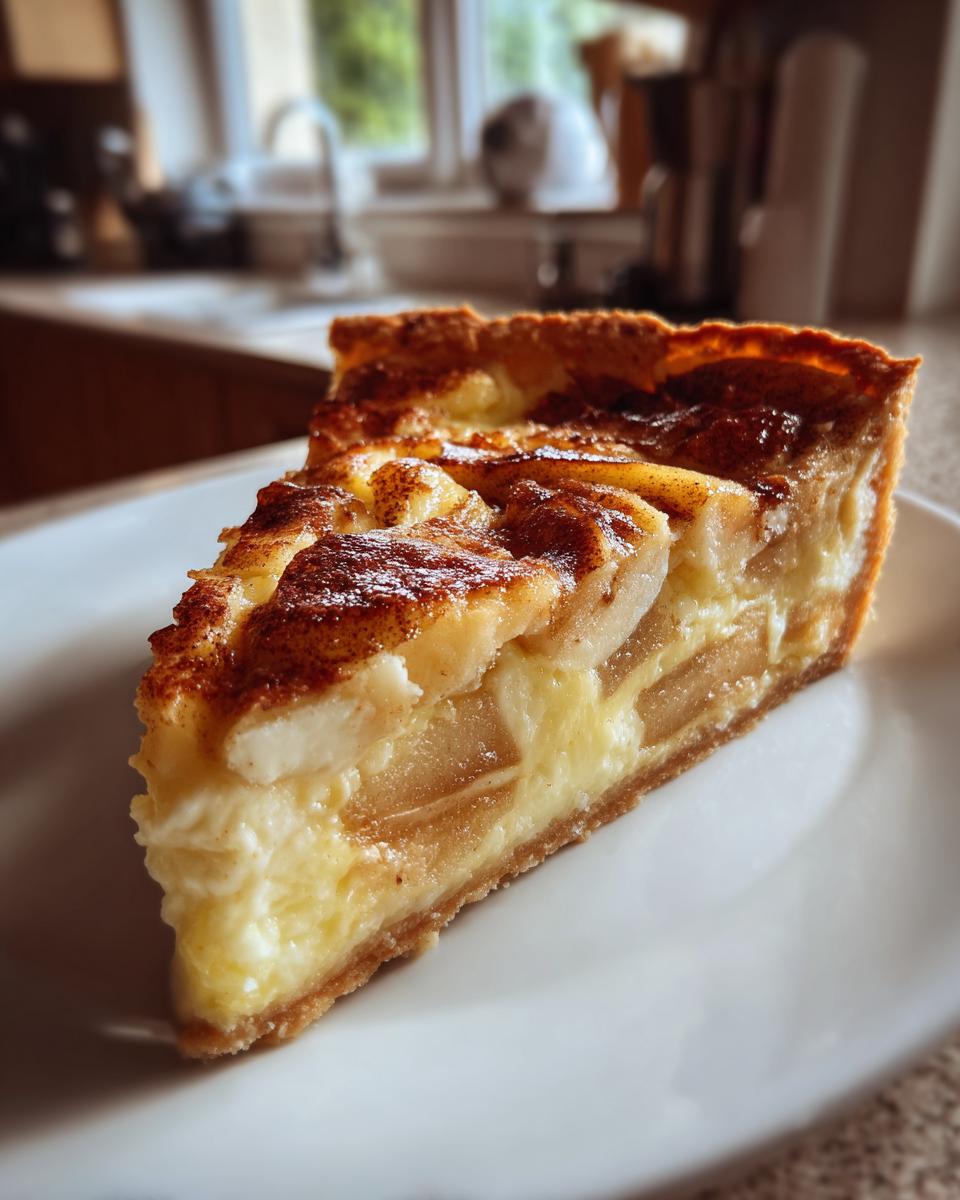Apple and custard impossible pie - detail 3