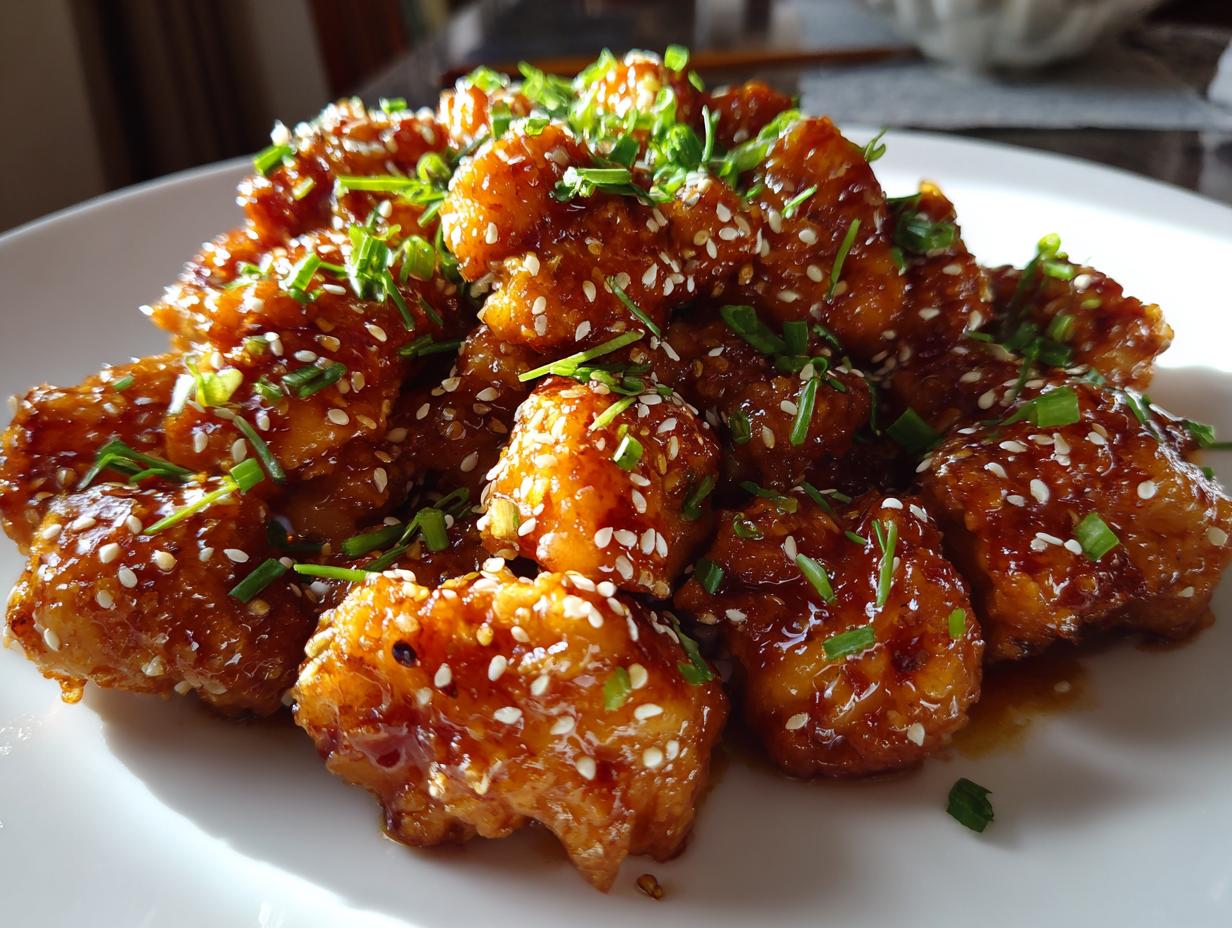 Crispy Chinese Honey Garlic Chicken