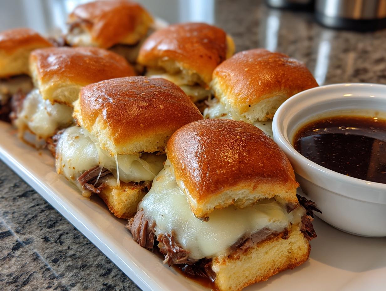 25-Minute Easy French Dip Sliders: Irresistibly Cheesy Bliss