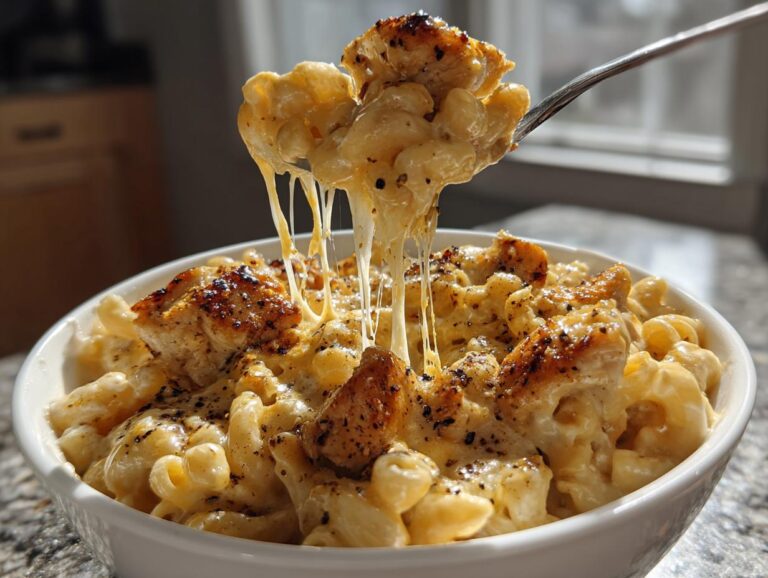 Honey Pepper Chicken Mac and Cheese