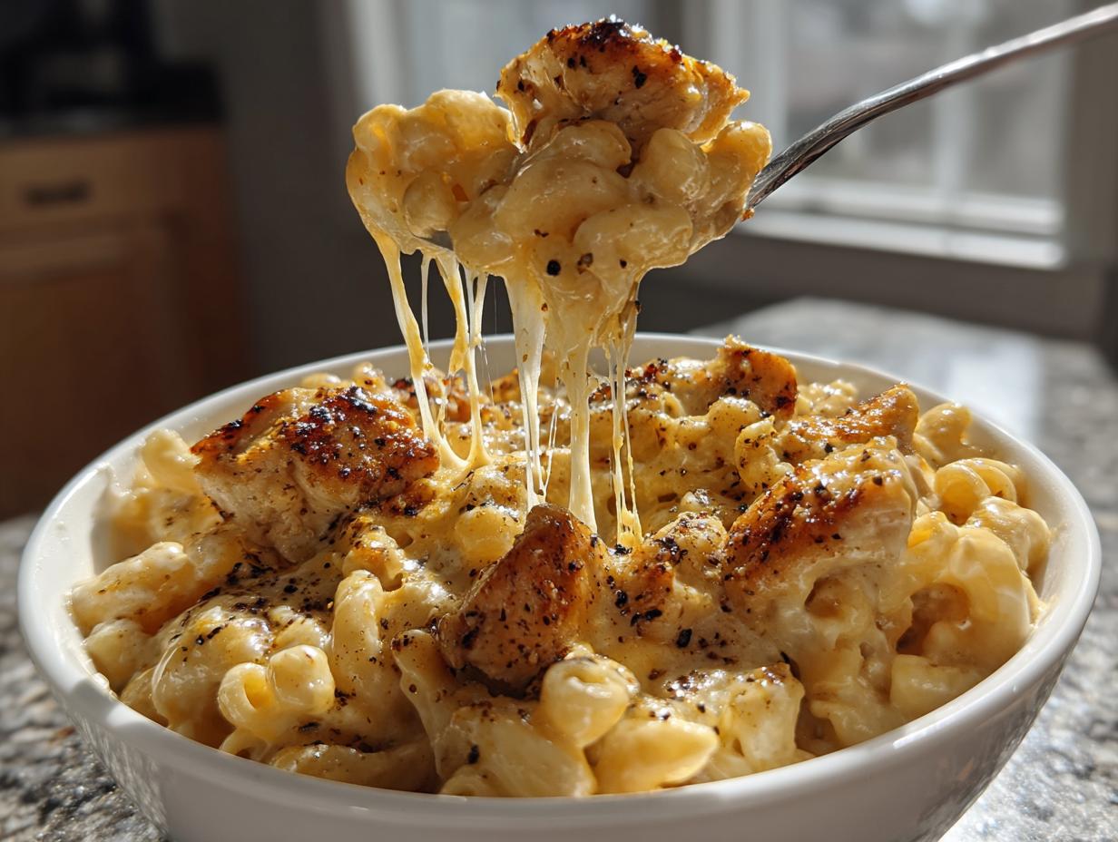 Honey Pepper Chicken Mac and Cheese