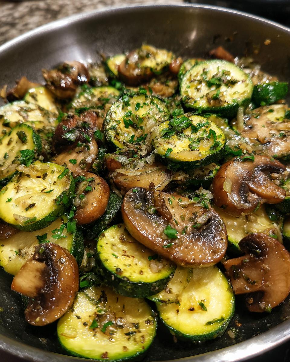 Sautéed Zucchini and Mushrooms - detail 1