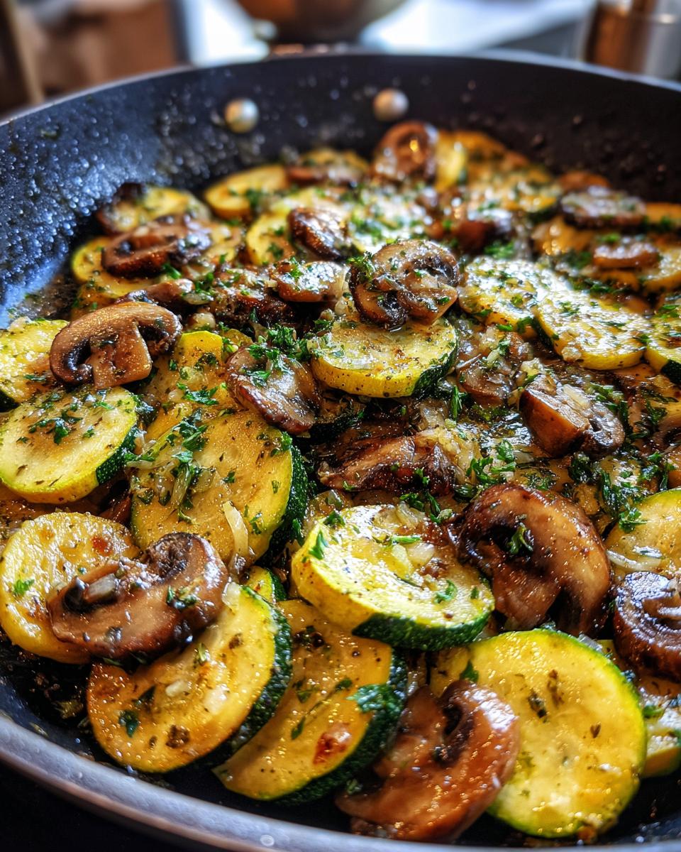 Sautéed Zucchini and Mushrooms - detail 2