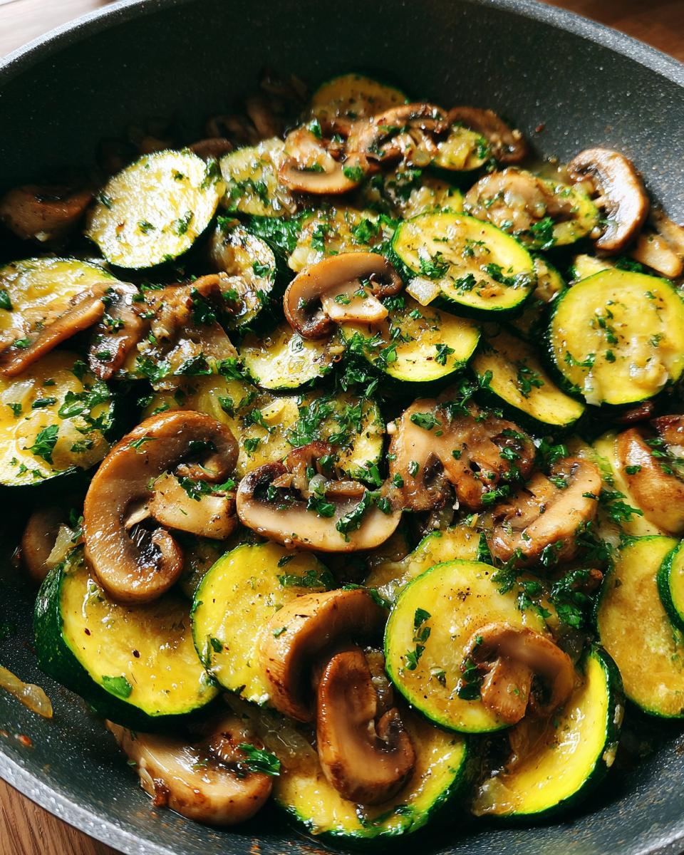 Sautéed Zucchini and Mushrooms - detail 3