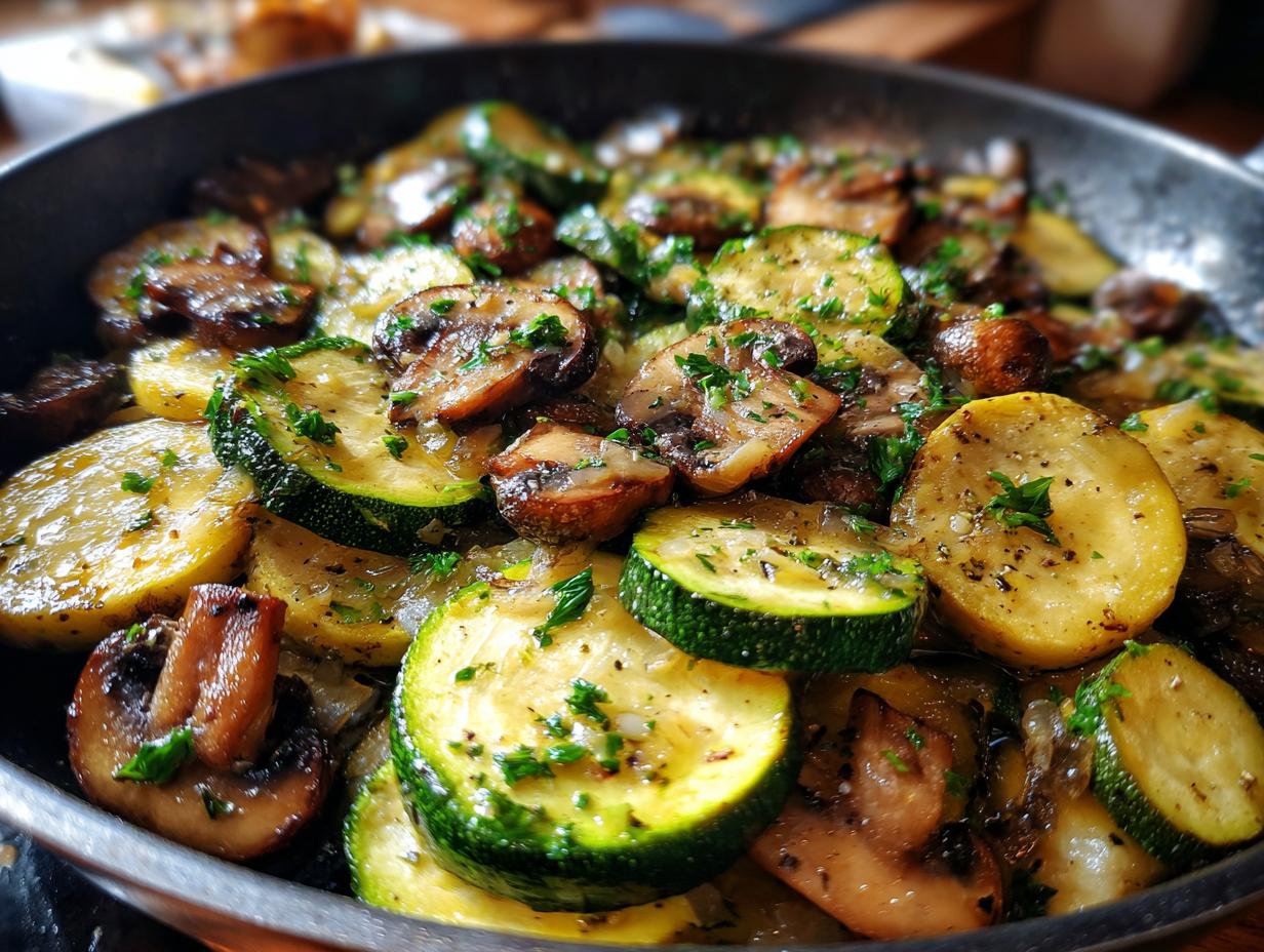 Sautéed Zucchini and Mushrooms