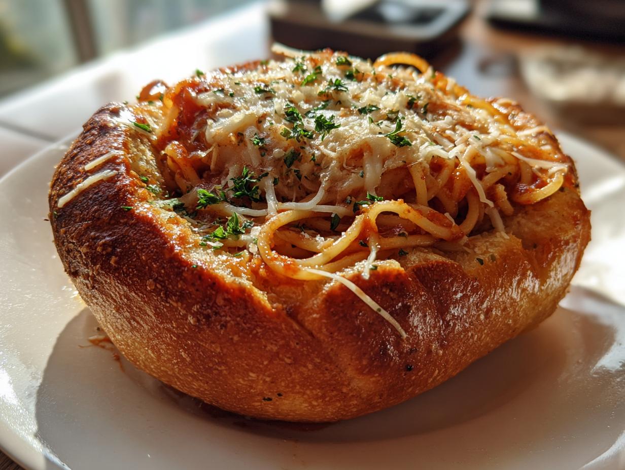 Irresistible Spaghetti Garlic Bread Bowls Ready in 30 Minutes