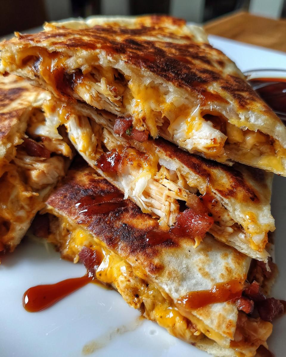 bbq bacon chicken quesadilla bites - detail 3