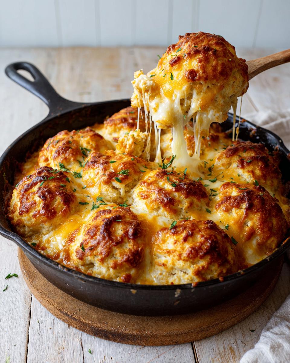 cheesy chicken biscuit dump skillet - detail 3