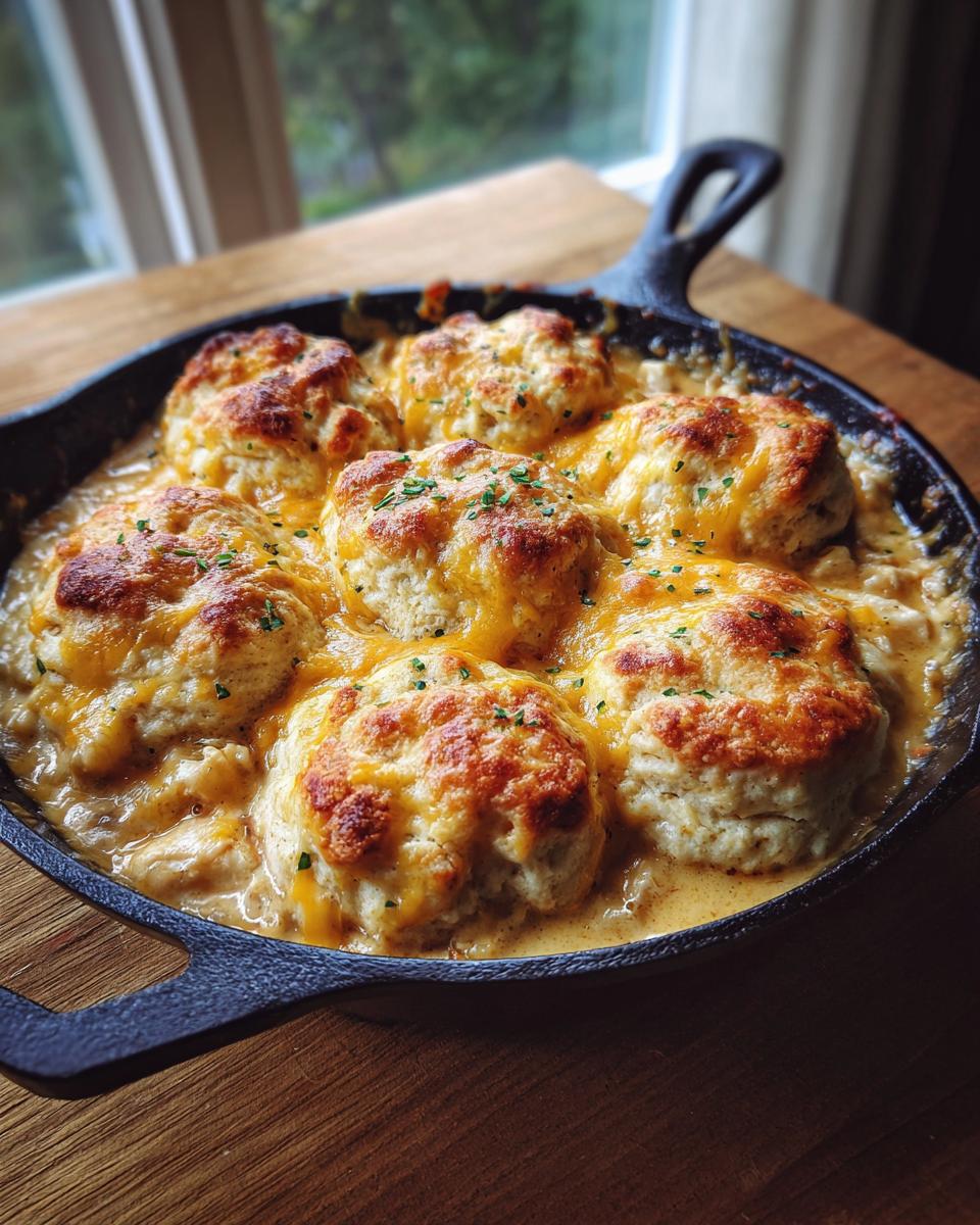 cheesy chicken biscuit dump skillet - detail 4