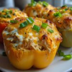 cheesy ranch chicken stuffed peppers