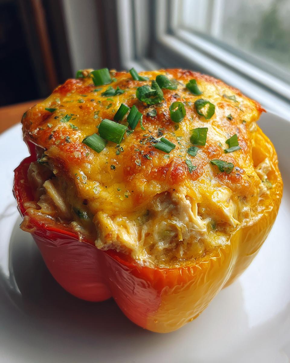 cheesy ranch chicken stuffed peppers - detail 2