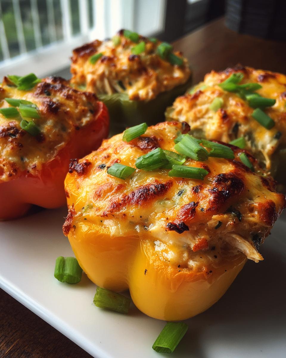 cheesy ranch chicken stuffed peppers - detail 3