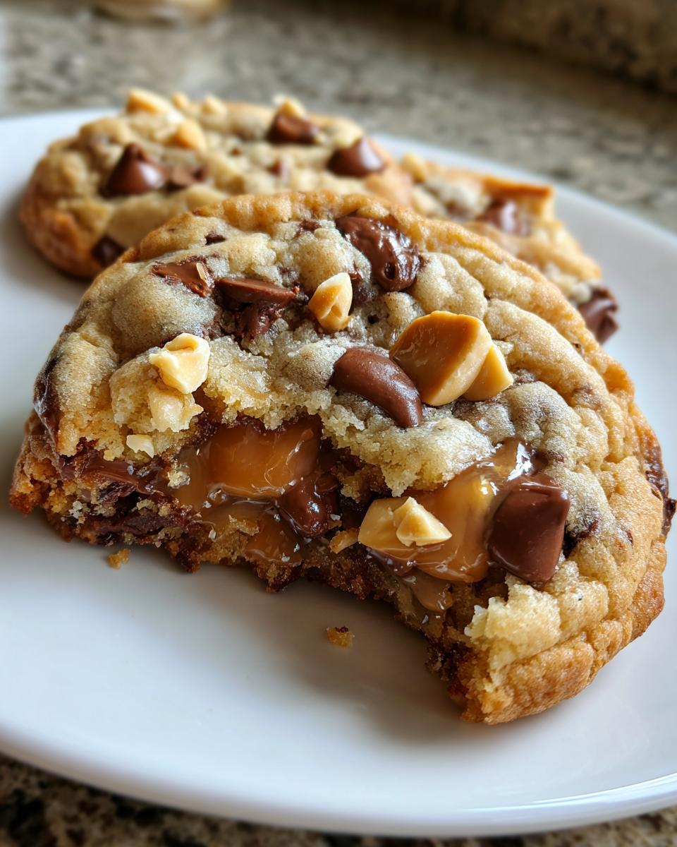 chewy snickers cookies - detail 4