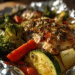 foil packet garlic herb chicken veggies