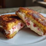 fried strawberry cheesecake sandwiches