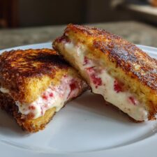 Fried Strawberry Cheesecake Sandwiches
