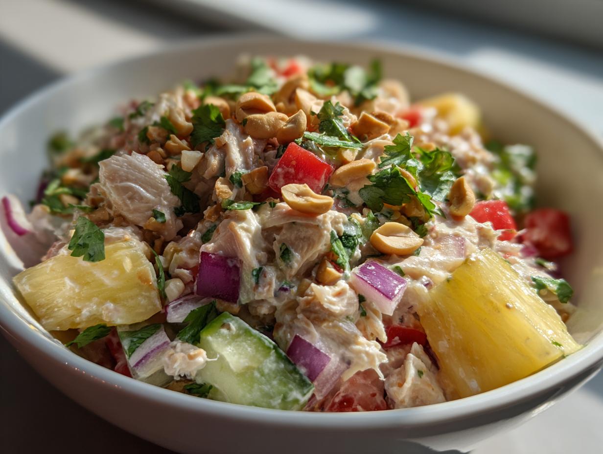 15-Minute Hawaiian Chicken Salad – Tropical Bliss in Every Bite