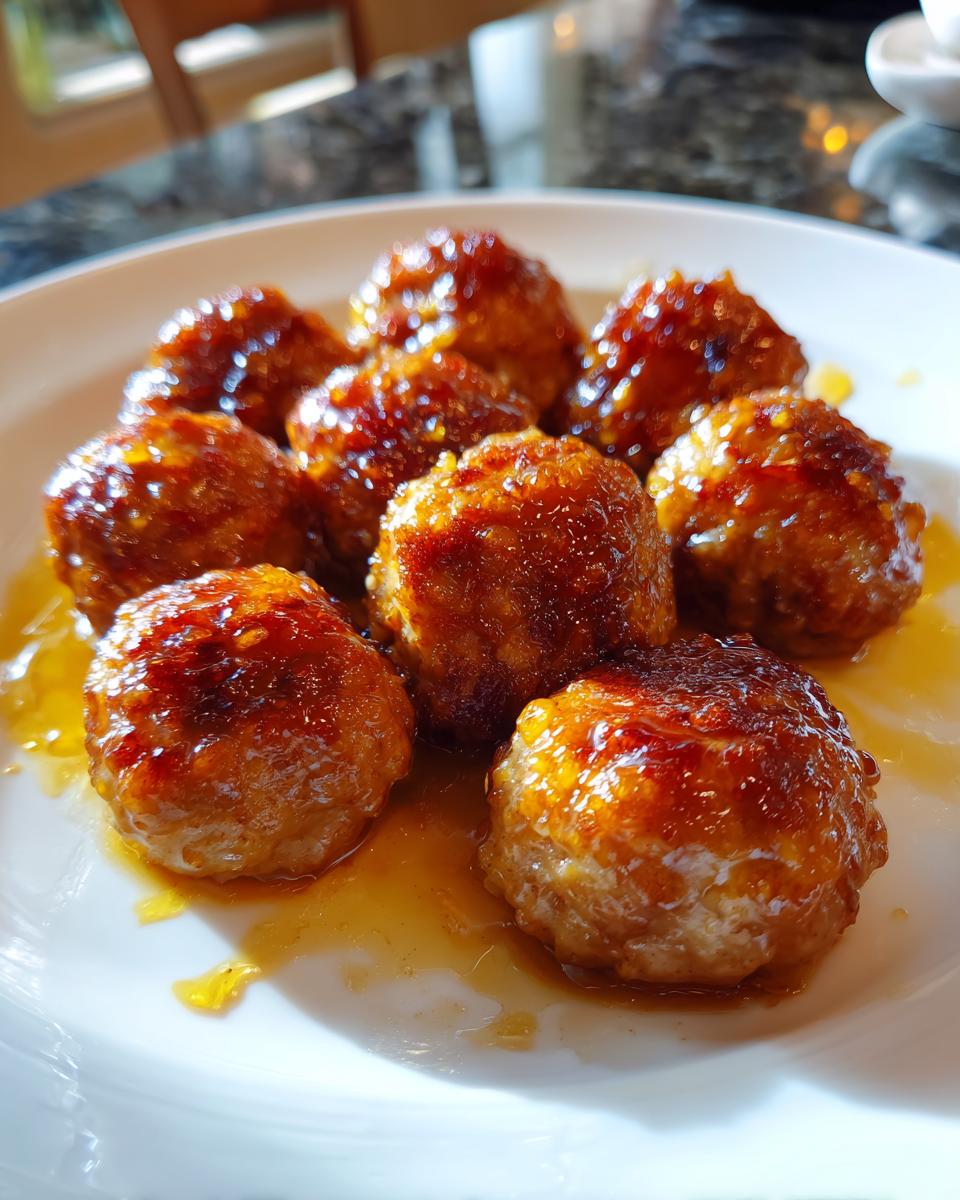 honey garlic ground turkey meatballs - detail 3