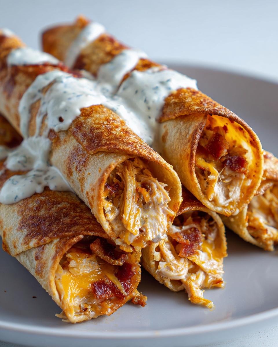 keto chicken bacon ranch taquitos - detail 2
