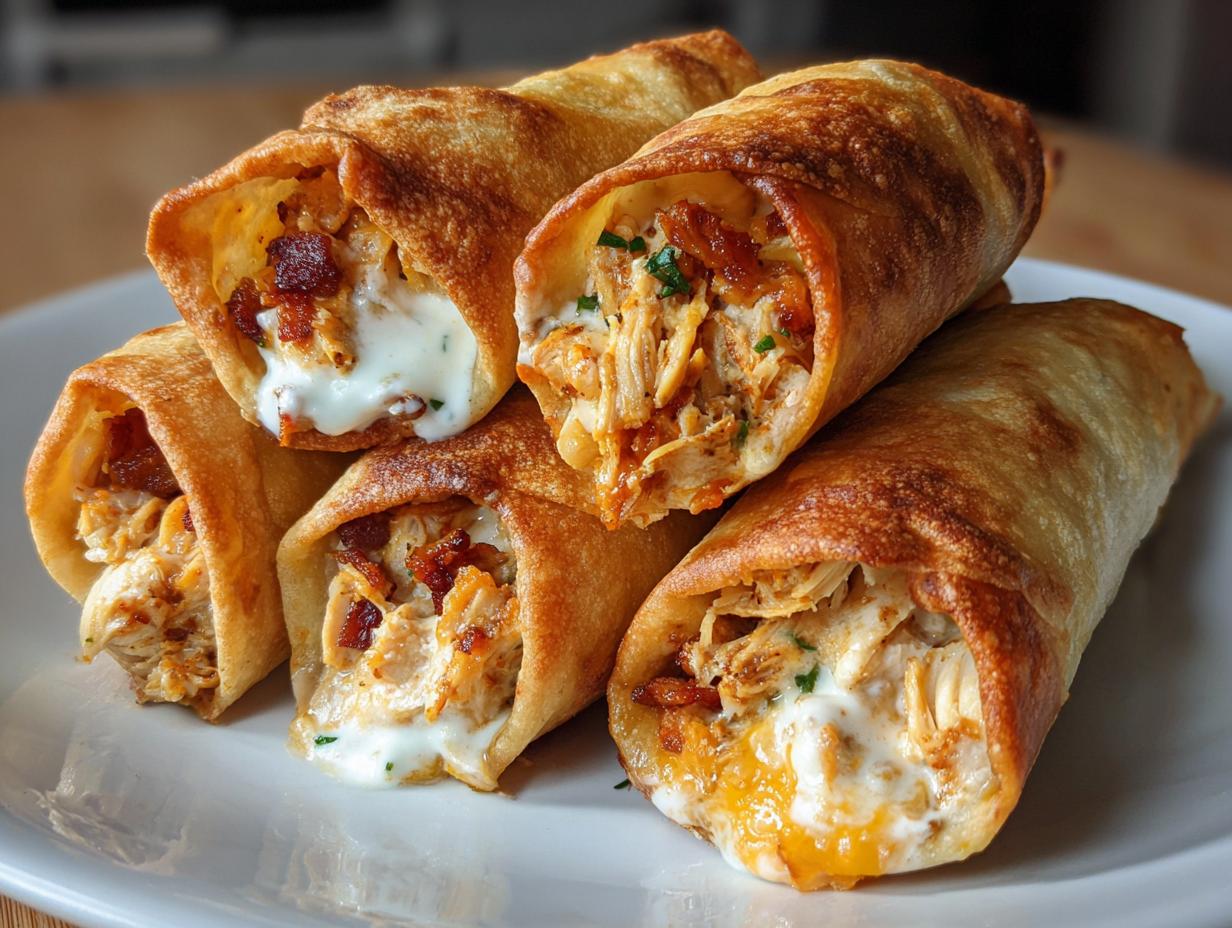 Crispy Keto Chicken Bacon Ranch Taquitos in 25 Minutes