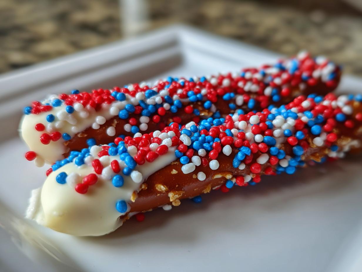 15-Minute Patriotic Pretzel Rods: Sweet & Salty Perfection