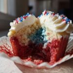 red white and blue cupcakes