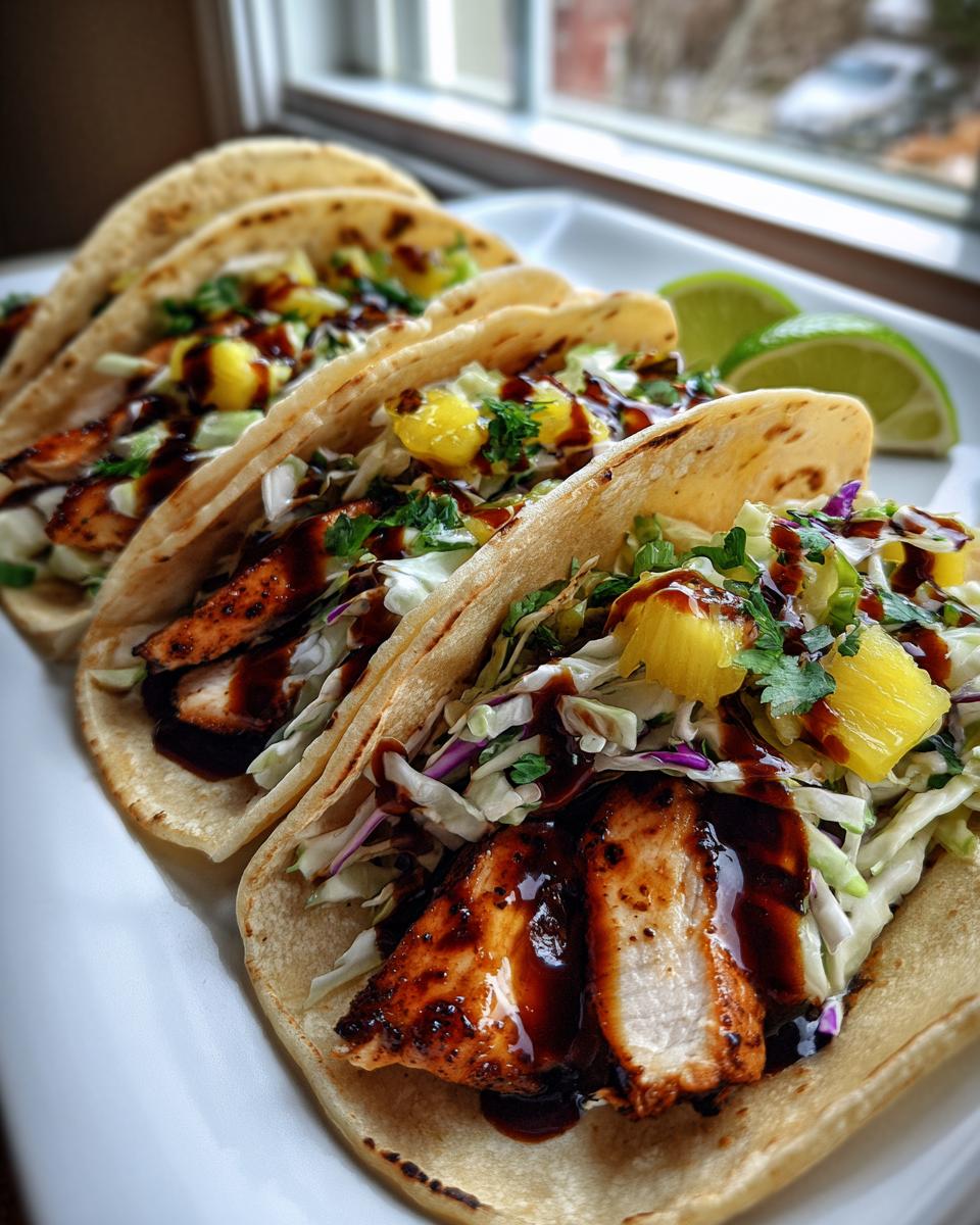 teriyaki chicken tacos - detail 2