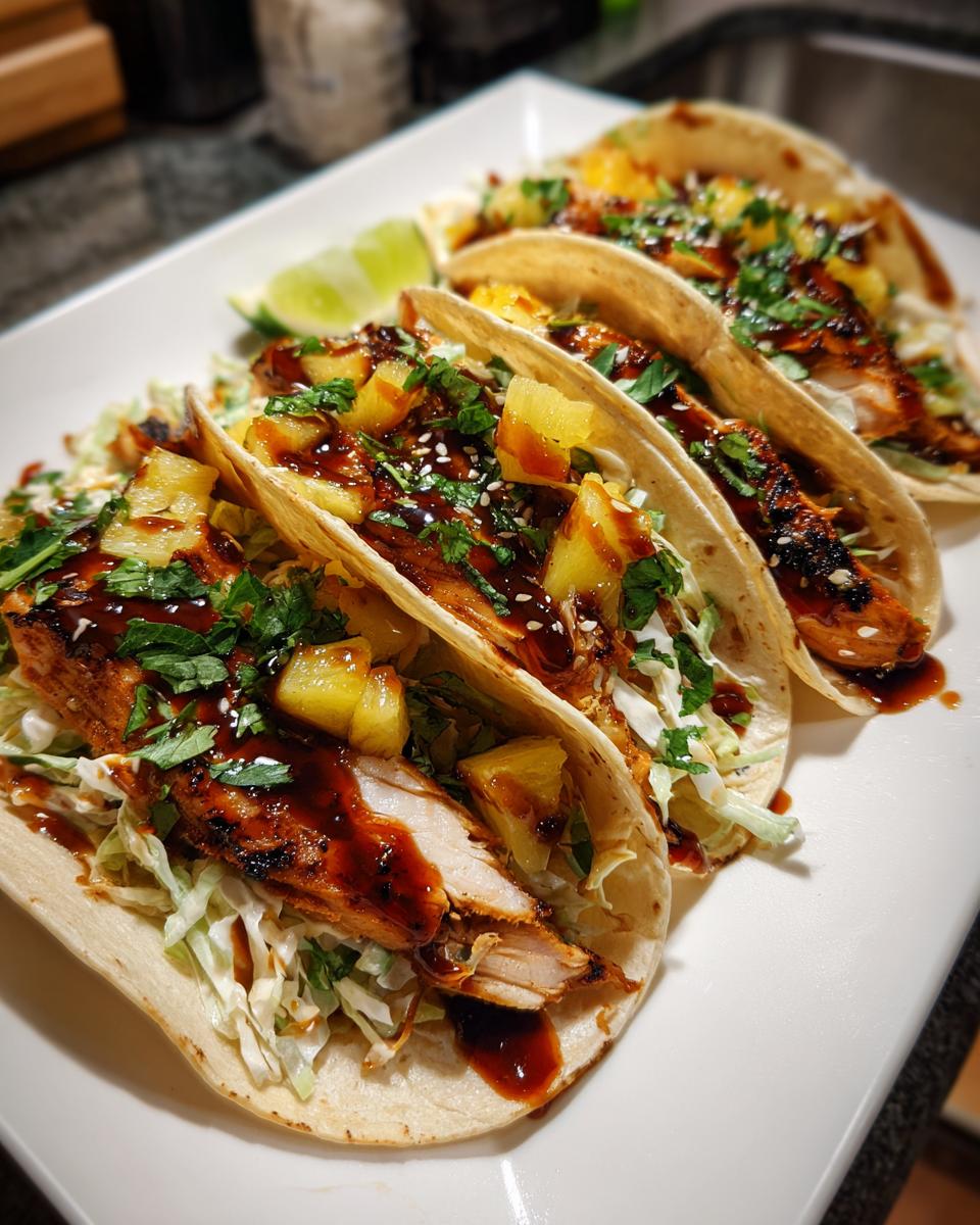 teriyaki chicken tacos - detail 4