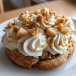 Caramel Apple Cookies with Cream Cheese Frosting and Apple Chips