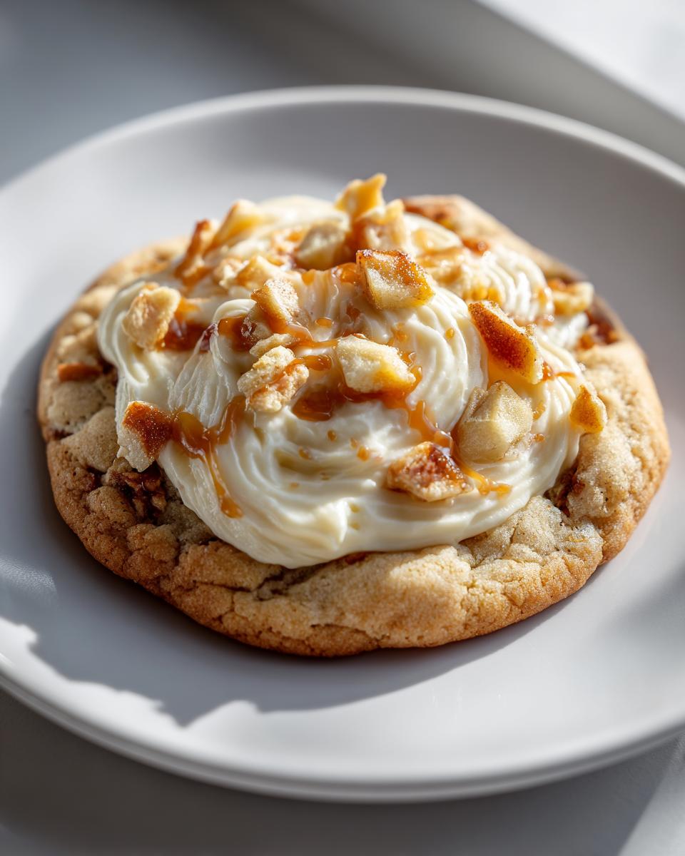 Caramel Apple Cookies with Cream Cheese Frosting and Apple Chips - detail 3