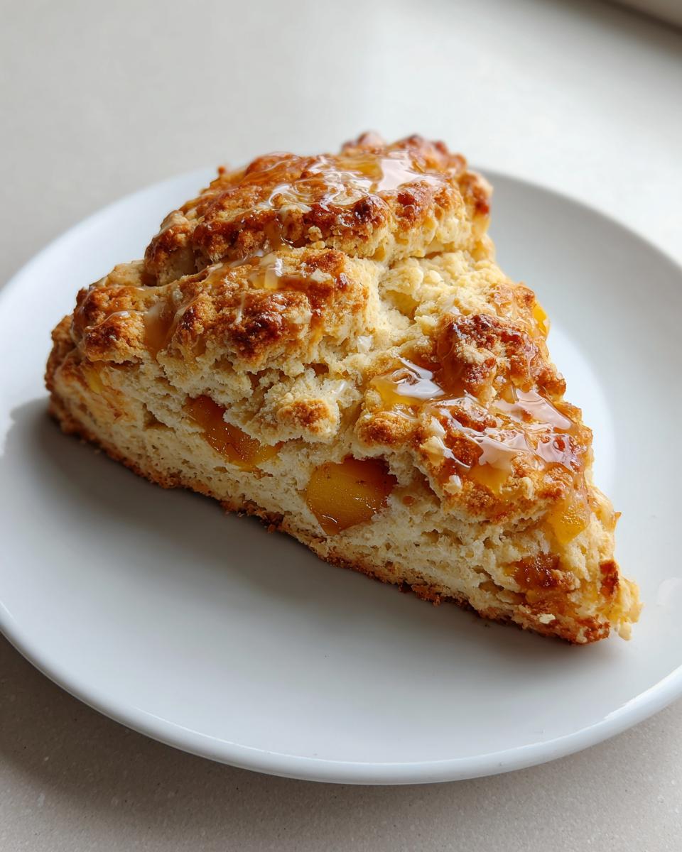 Caramelized White Chocolate Peach Scones - detail 1
