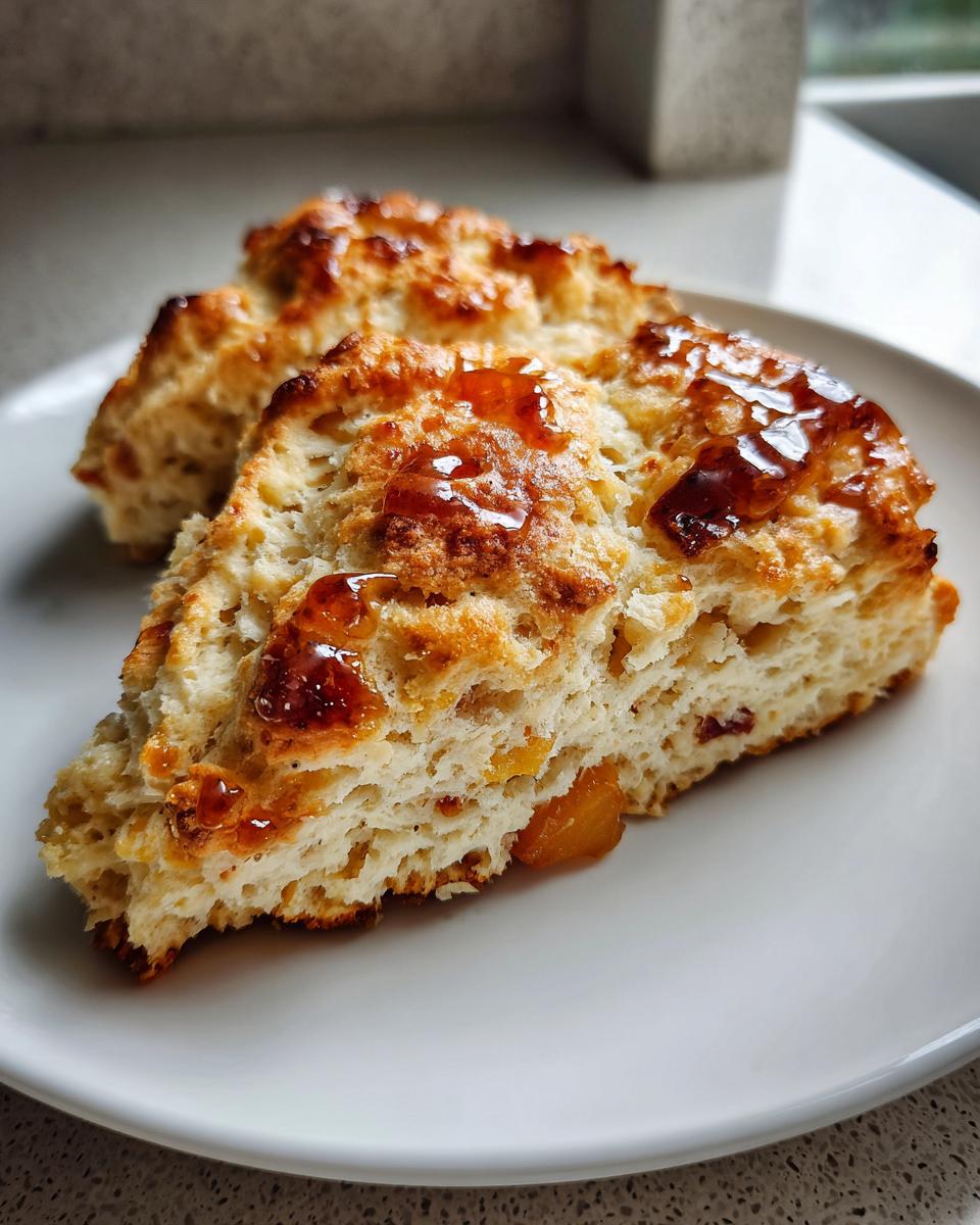 Caramelized White Chocolate Peach Scones - detail 3