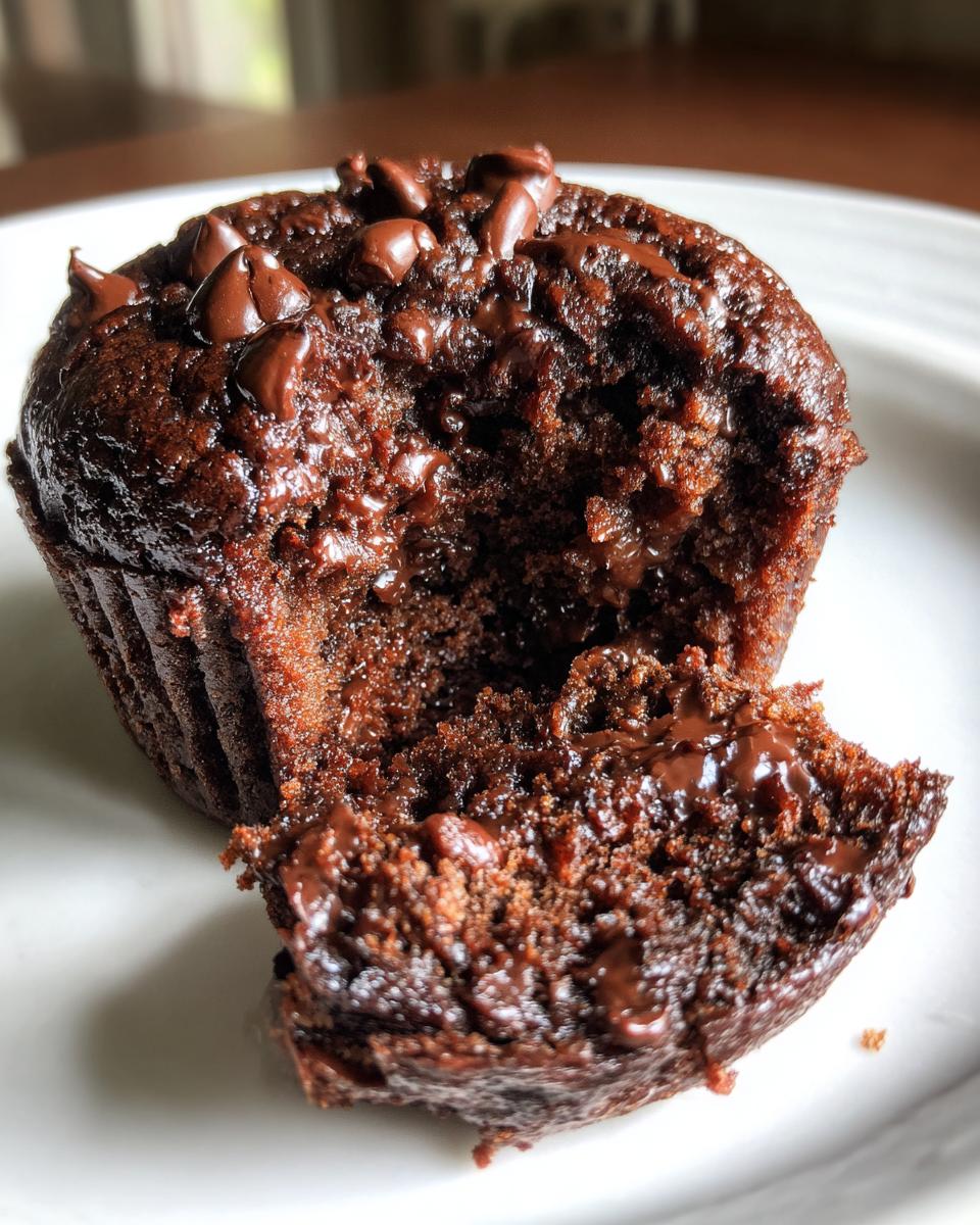 Chocolate Zucchini Cottage Cheese Muffins - detail 1