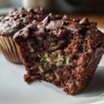 Chocolate Zucchini Cottage Cheese Muffins