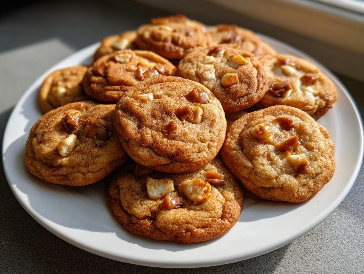 Classic Soft & Chewy Caramel‑Apple Cookies