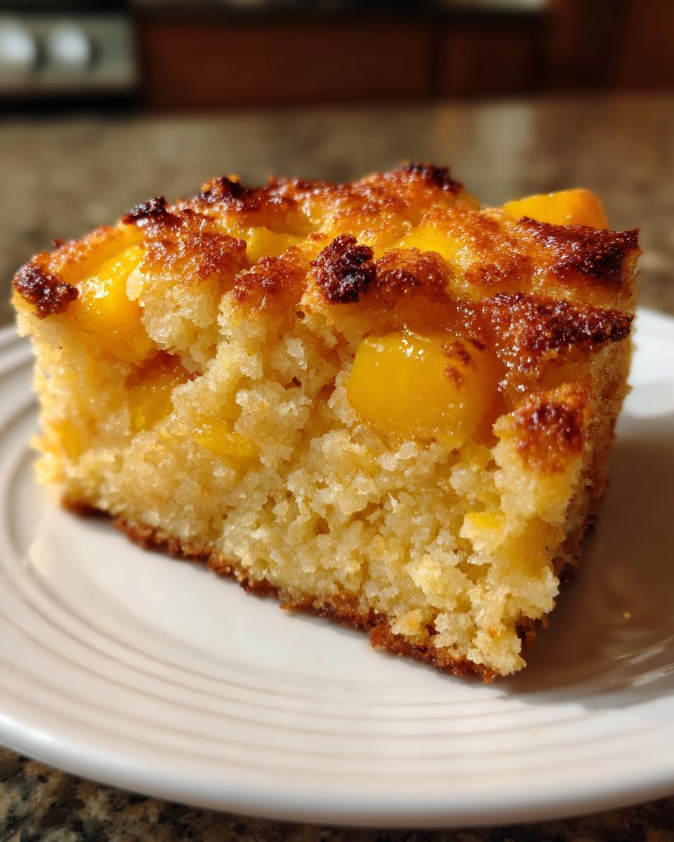 Corn Bread and Peaches Baked on the Grill - detail 1