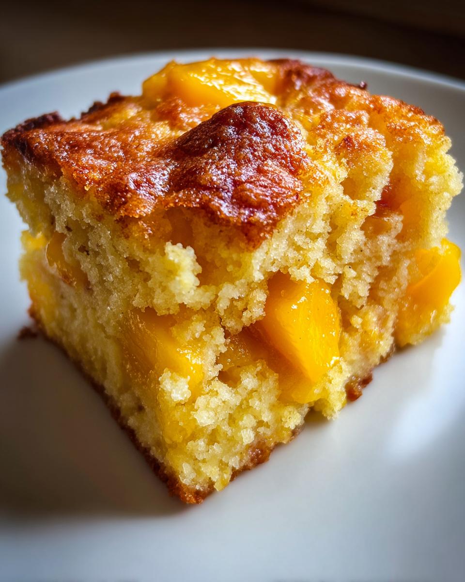 Corn Bread and Peaches Baked on the Grill - detail 3