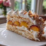 Dacquoise with Peaches and Cream