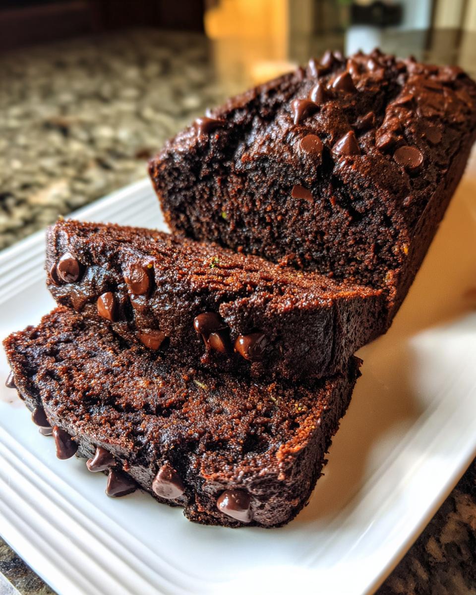 Double Chocolate Zucchini Muffins (Loaf Style) - detail 1