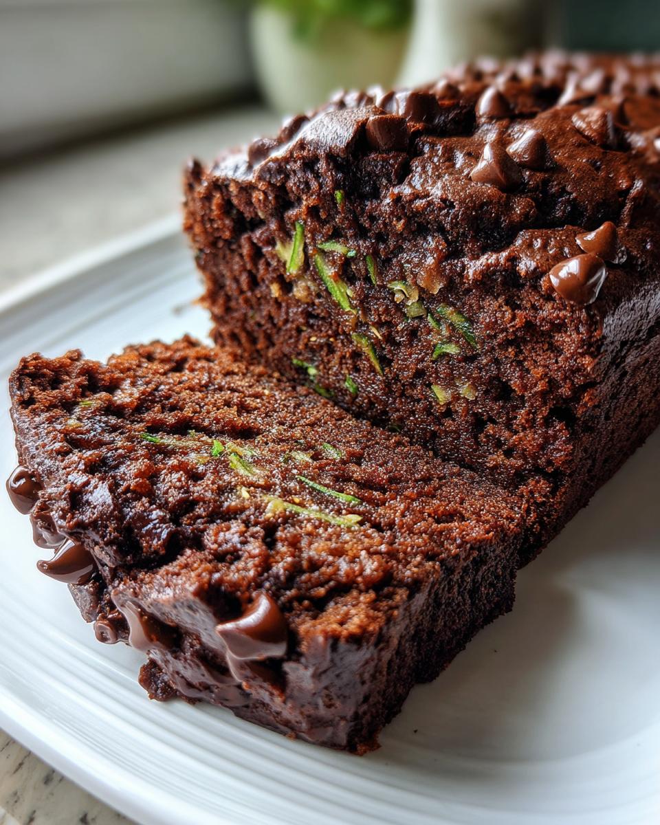 Double Chocolate Zucchini Muffins (Loaf Style) - detail 2