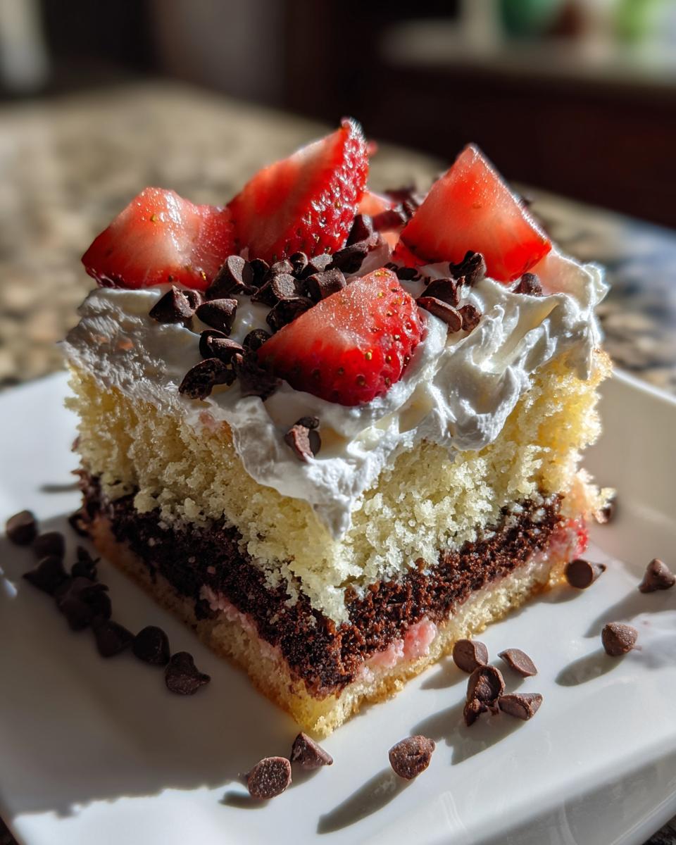 Easy Neapolitan Sheet Cake - detail 3
