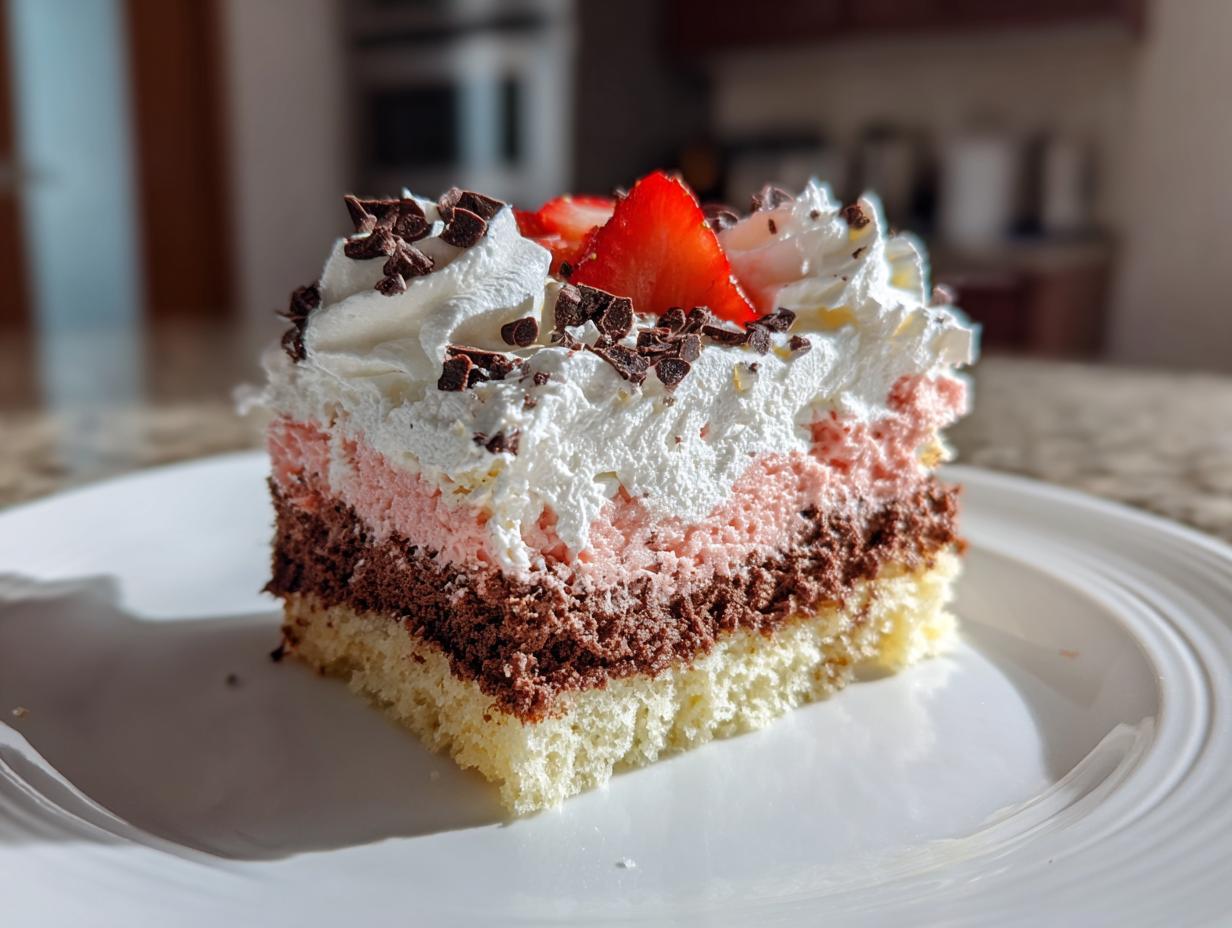 Easy Neapolitan Sheet Cake
