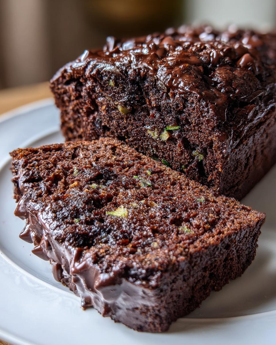 Fudgy Chocolate Zucchini Bread - detail 3