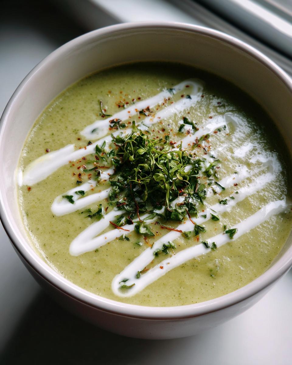 Healthy Creamy Zucchini Soup - detail 1